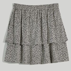 NWT Madewell Pull-On Tier Mini Ruffle Skirt